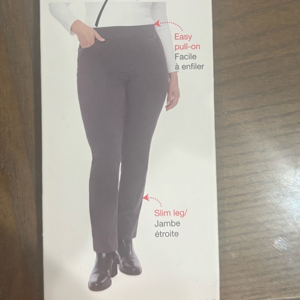Up! size 16 Gray cotton blend Women's Slim Leg Pants
